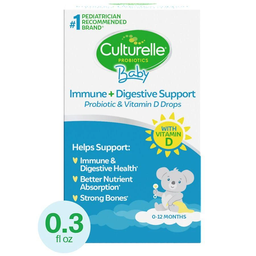 Culturelle Baby Immune & Digestive Support Probiotic + Vitamin D Drops, 0-12 Months 1