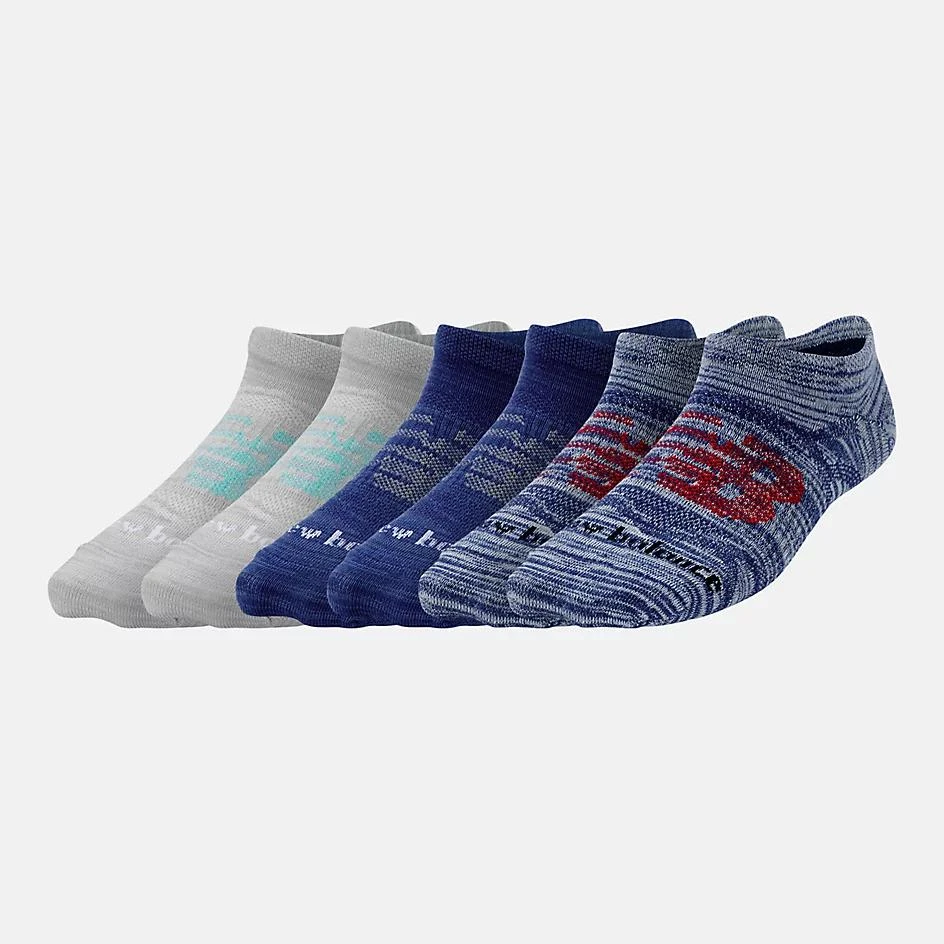 New Balance Kids Flat Knit No Show Socks 6 Pack 1