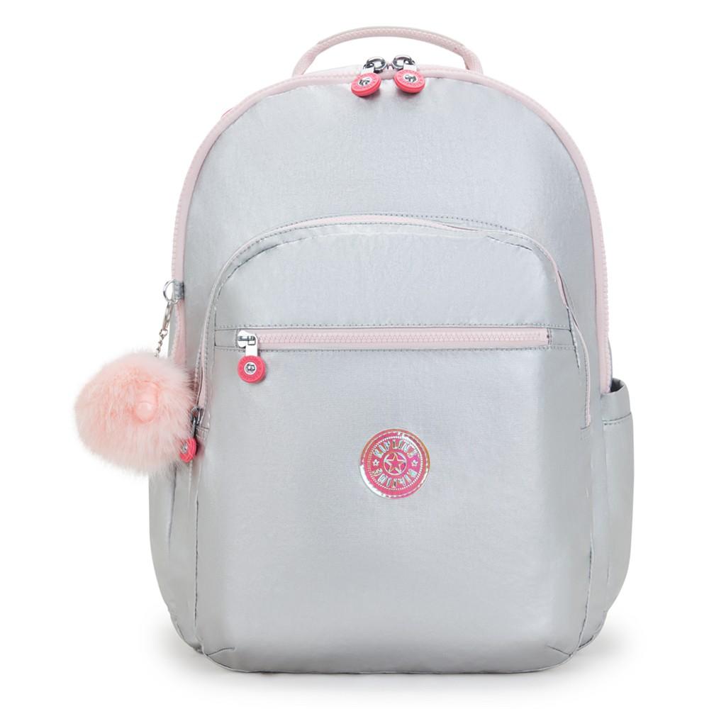 Kipling Seoul Extra Large Candy Metal Nylon 17" Laptop Backpack