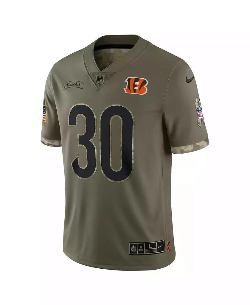 NIKE Men's Jessie Bates III Olive Cincinnati Bengals 2022 Salute To Service Limited Jersey 3