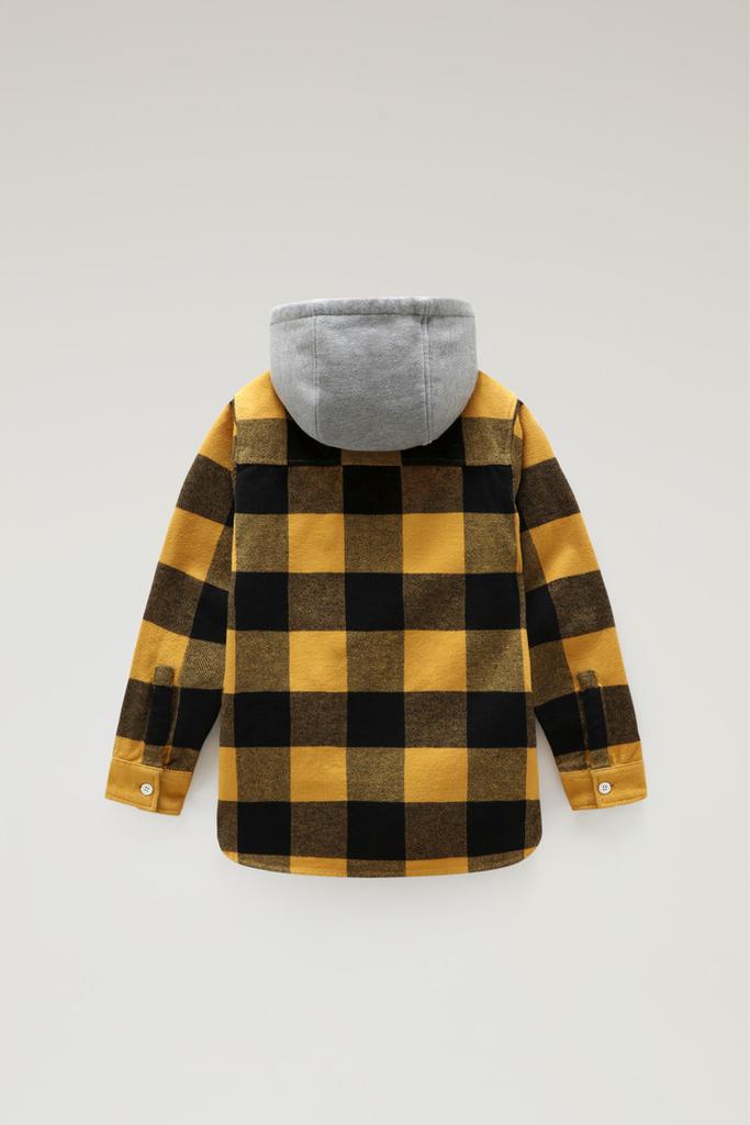 Woolrich Boys' Hooded Buffalo Check Overshirt - Boys - Yellow