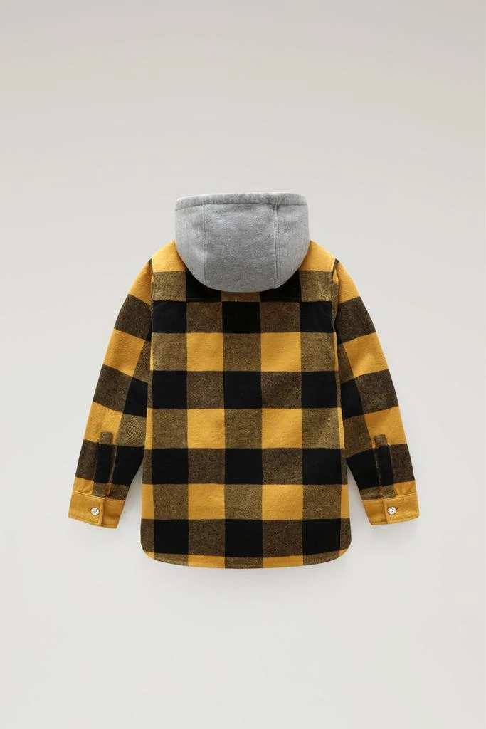 WOOLRICH Boys' Hooded Buffalo Check Overshirt - Boys - Yellow 2