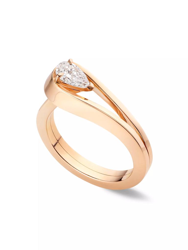 Repossi Serti Inversé 18K Rose Gold & Diamond Ring