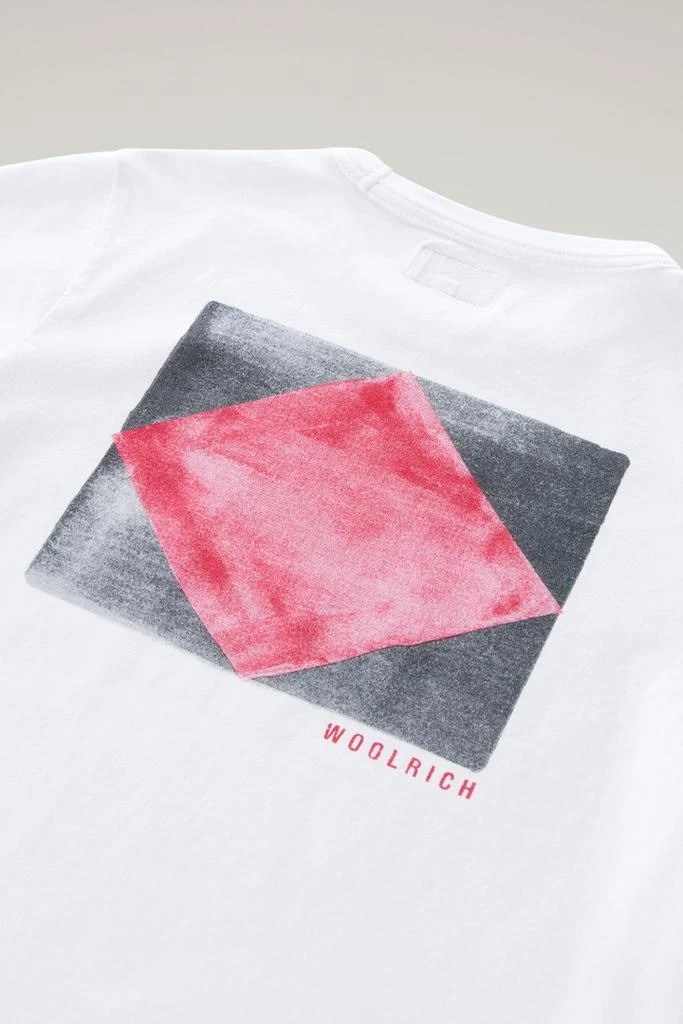 Woolrich Boys' Pure Cotton T-Shirt with Print - Boys - White 4
