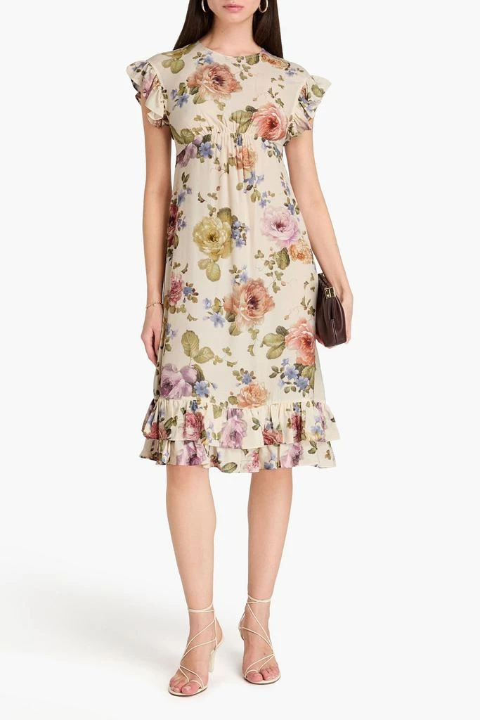 Zimmermann Ruffled floral-print crepe de chine midi dress 2