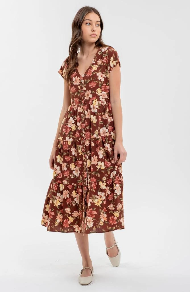 Blu Pepper Floral Button-Up Midi Dress 5