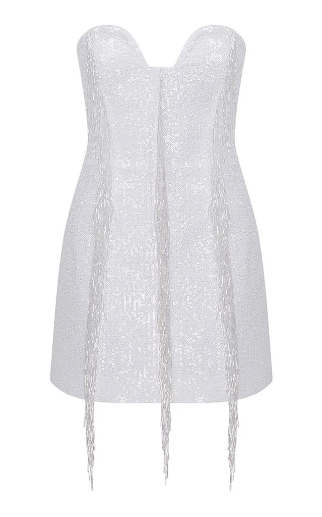 ILA ILA. - Elodie Beaded Fringed Mini Dress - White - EU 36 - Moda Operandi 1