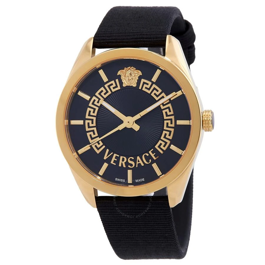 Versace Versace New V Circle Quartz Black Dial Ladies Watch VE8A00224 1