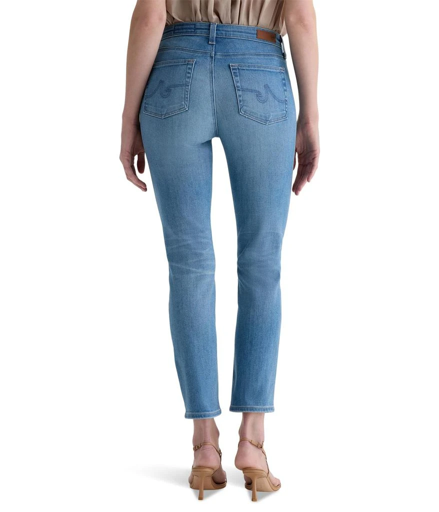 AG Jeans Mari Mid-Rise Slim Straight Crop Jeans in Atlantis 3