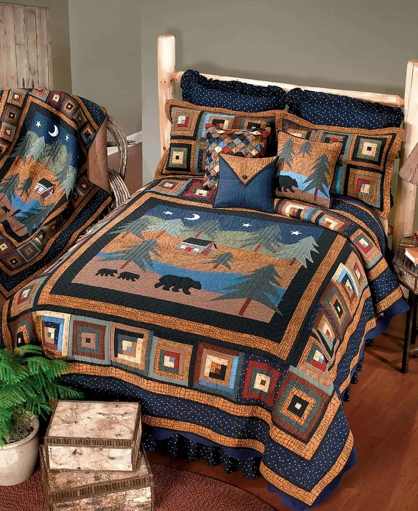American Heritage Textiles Midnight Bear Decorative Pillow, 16" x 16" 2