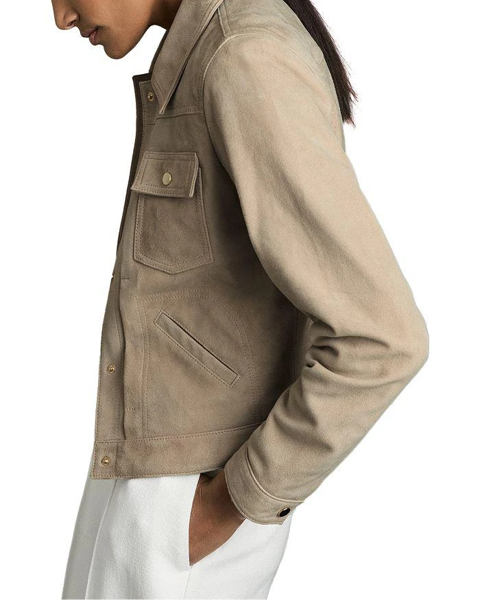 REISS Conor Suede Trucker Jacket 6