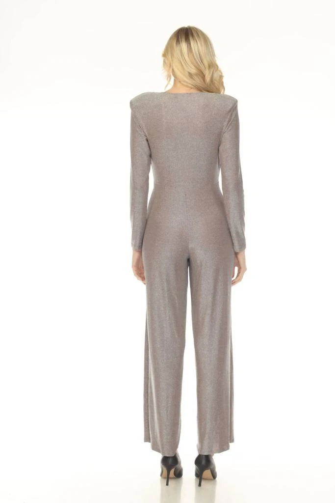 JOSEPH RIBKOFF Joseph Ribkoff - Shimmery Twist Front Wide Leg Jumpsuit 4