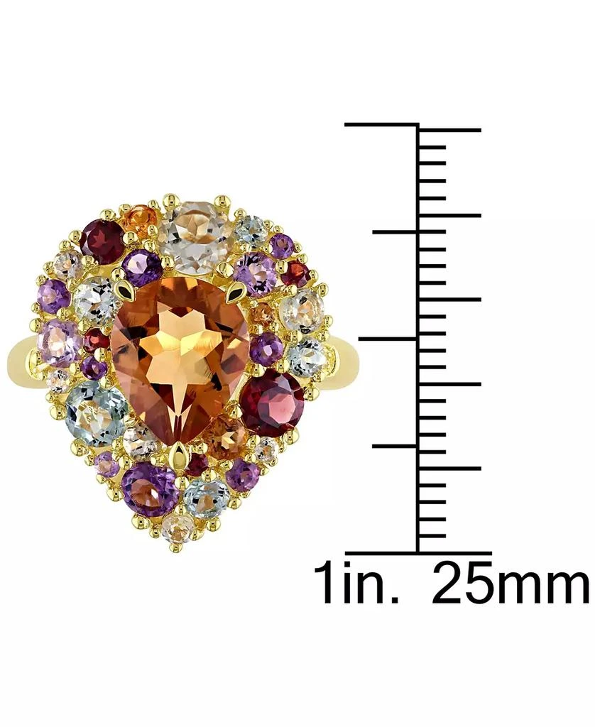 Macy's Multi-Gemstone(4-3/4 ct. t.w.) & Diamond Accent Teardrop Cluster Ring in 18k Gold-Plated Sterling Silver 4