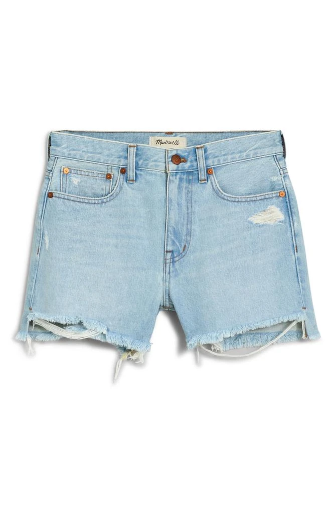 Madewell Step Hem Relaxed Mid Length Denim Shorts 5