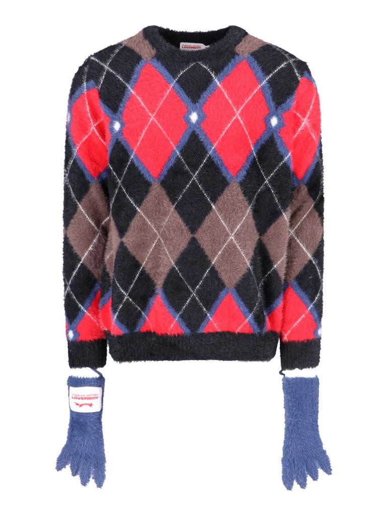 Charles Jeffrey Loverboy Charles Jeffrey Loverboy Argyle Knit Sweater