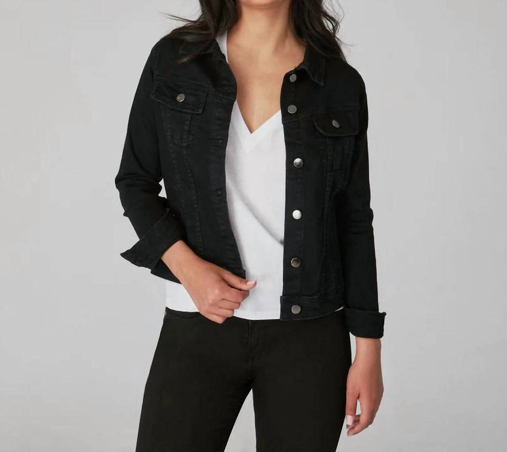 Lola Hats Classic Stretch Black Denim Jacket