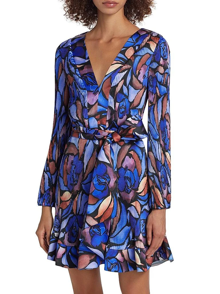open lace back dress Liv Gran Foliage Pleated Dress in Blue/White – Two Cumberland main image 1