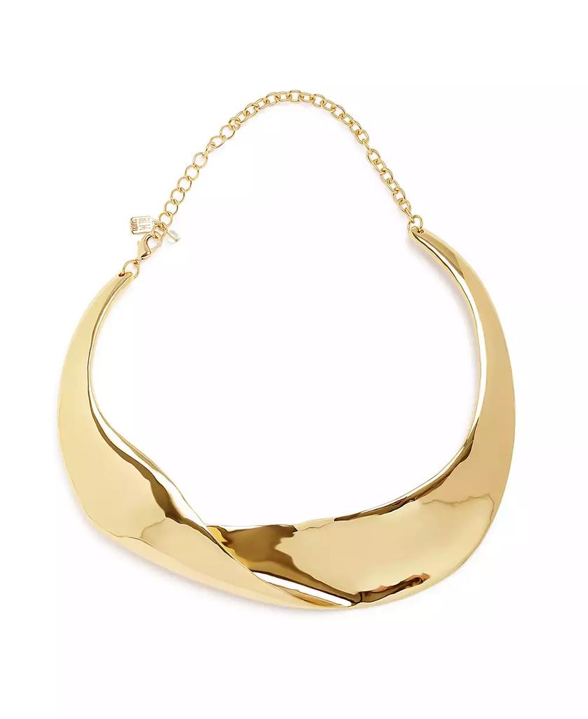 Robert Lee Morris Gold Sculpted Statement Collar Necklace
