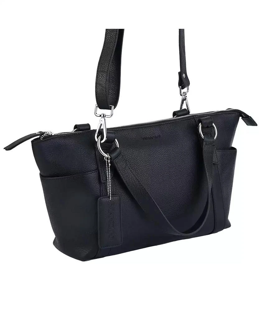 Mancini Leather Goods Pebble Amelia Leather Crossbody Handbag 3