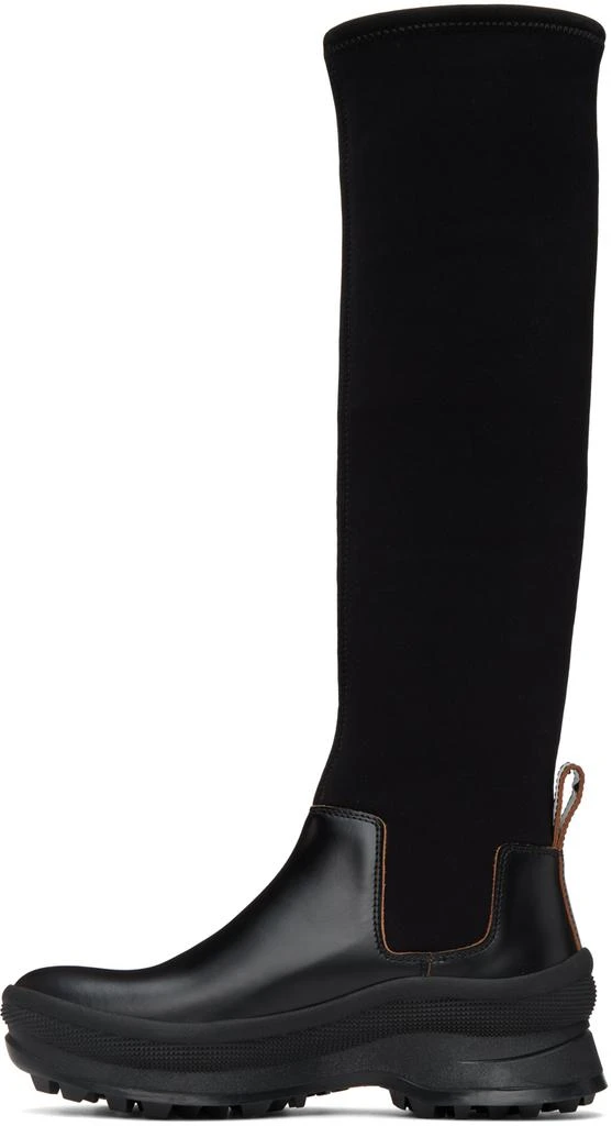 Jil Sander Black Leather Tall Boots 3
