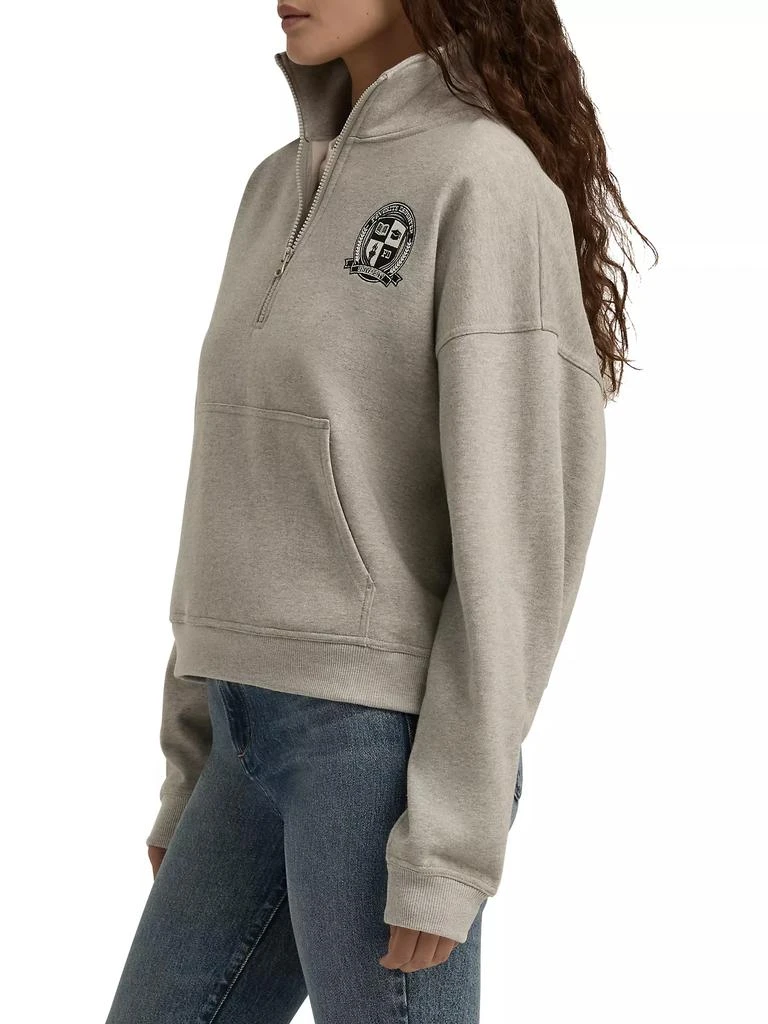 Favorite Daughter The Coaches Cotton-Blend Half-Zip Sweater 5