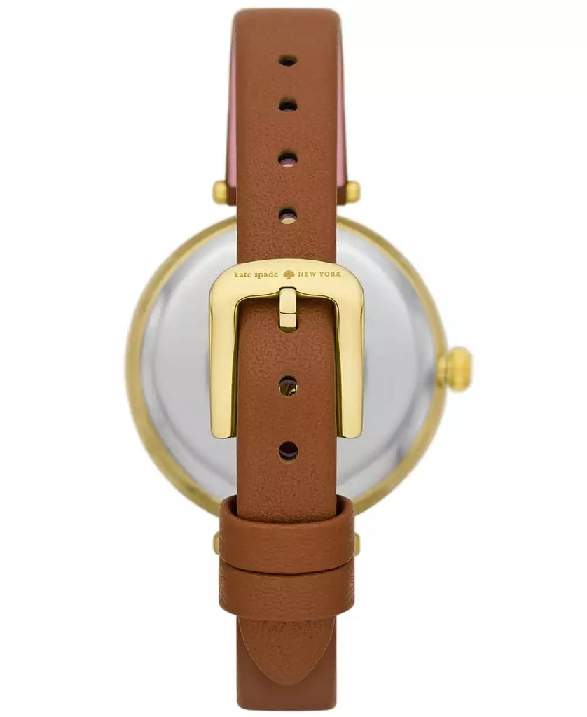 Kate Spade Women's Holland Three-Hand Brown Leather Watch 34mm Gift Set 3