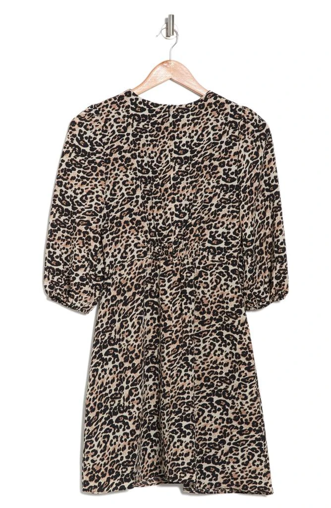 Vince Camuto Leopard Print Puff Sleeve Flared Dress 2