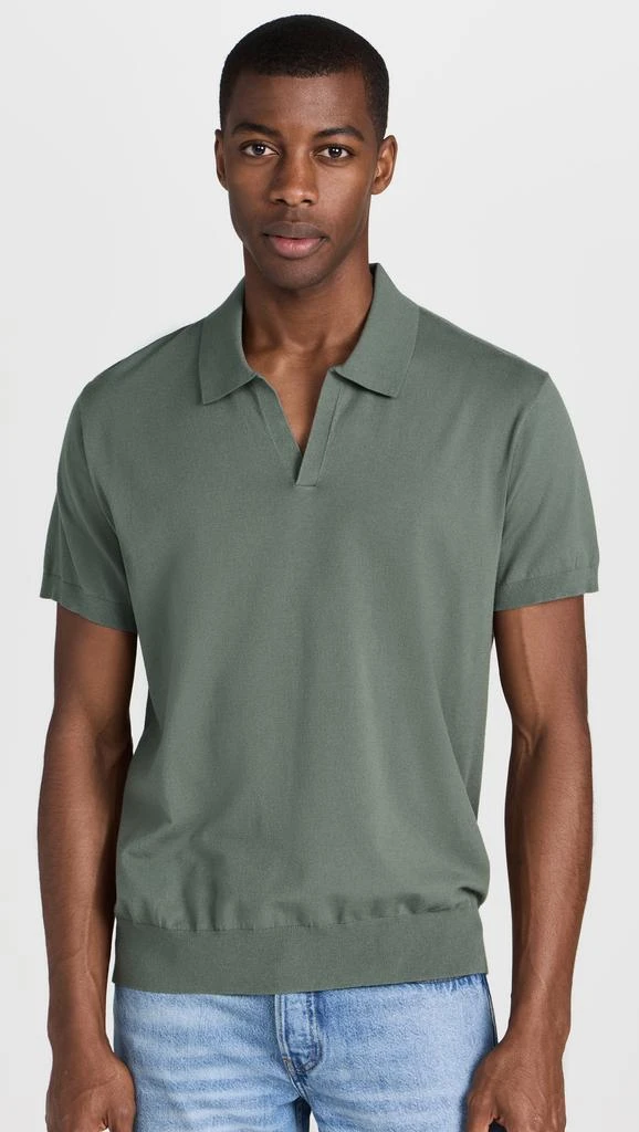 Club Monaco Short Sleeve Tech Johnny Collar Polo 6