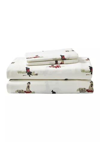 Eddie Bauer Bauer Retriever Adventure Flannel Sheet Set