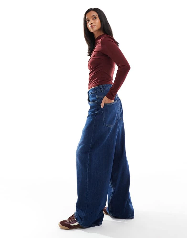 ONLY Petite ONLY Petite Paulina high waist baggy jeans in dark