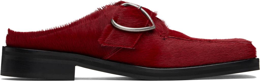 Martine Rose Square-Toe Buckle Leather Loafers BLACK 43-10
