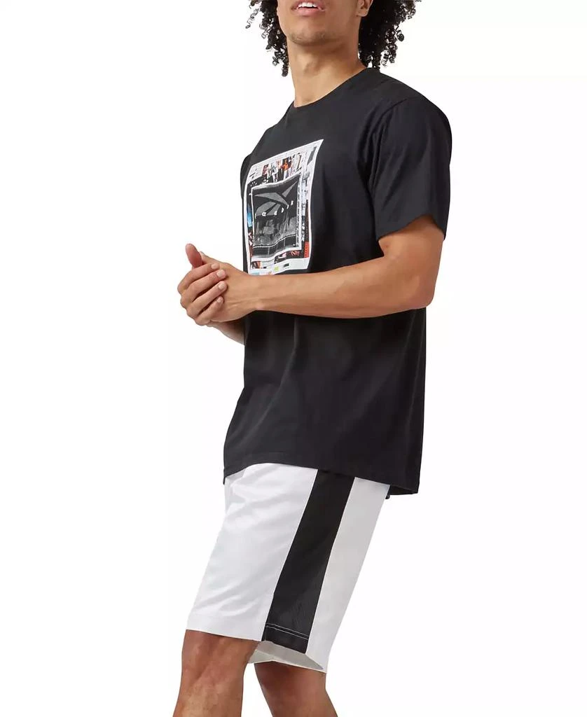 Reebok Men's Regular-Fit Mesh-Panel Satin Basketball Shorts 3