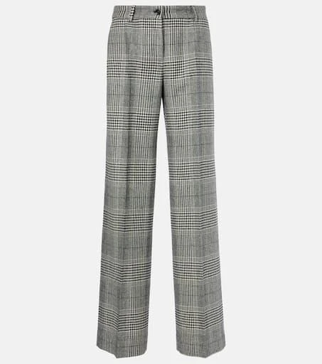 Dolce 
Gabbana Prince of Wales check wool and cashmere flared pants 1