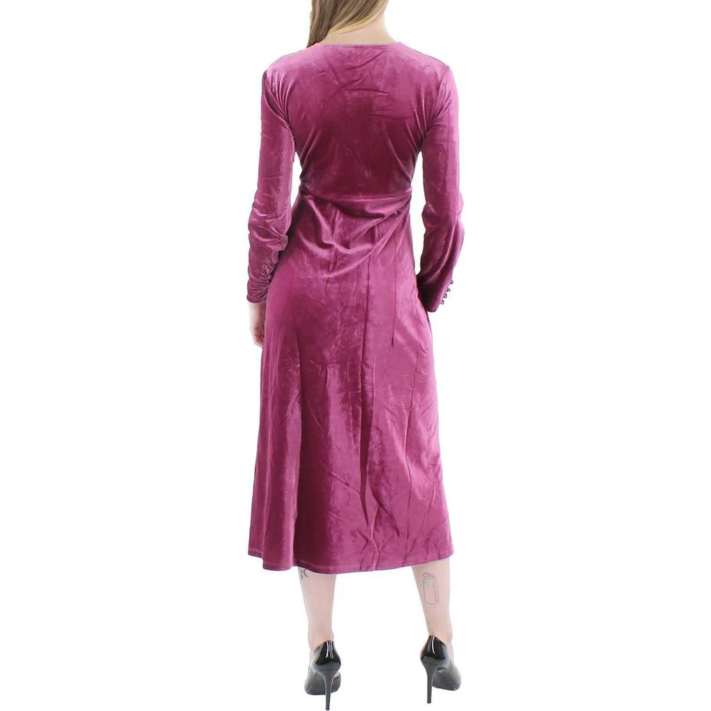Maggy London Womens Velvet Midi Cocktail and Party Dress 2