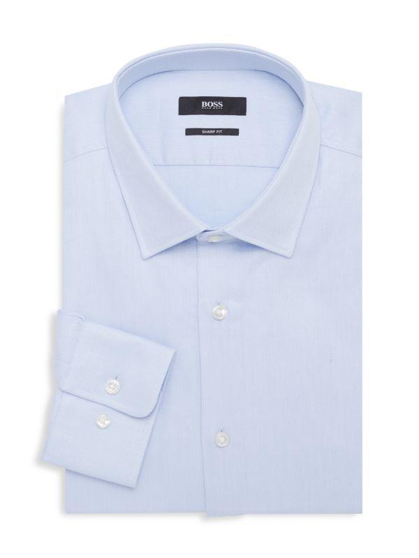 BOSS Sharp Fit Dress Shirt LIGHT BLUE 15.5 R Shirts Free Shipping BeyondStyle