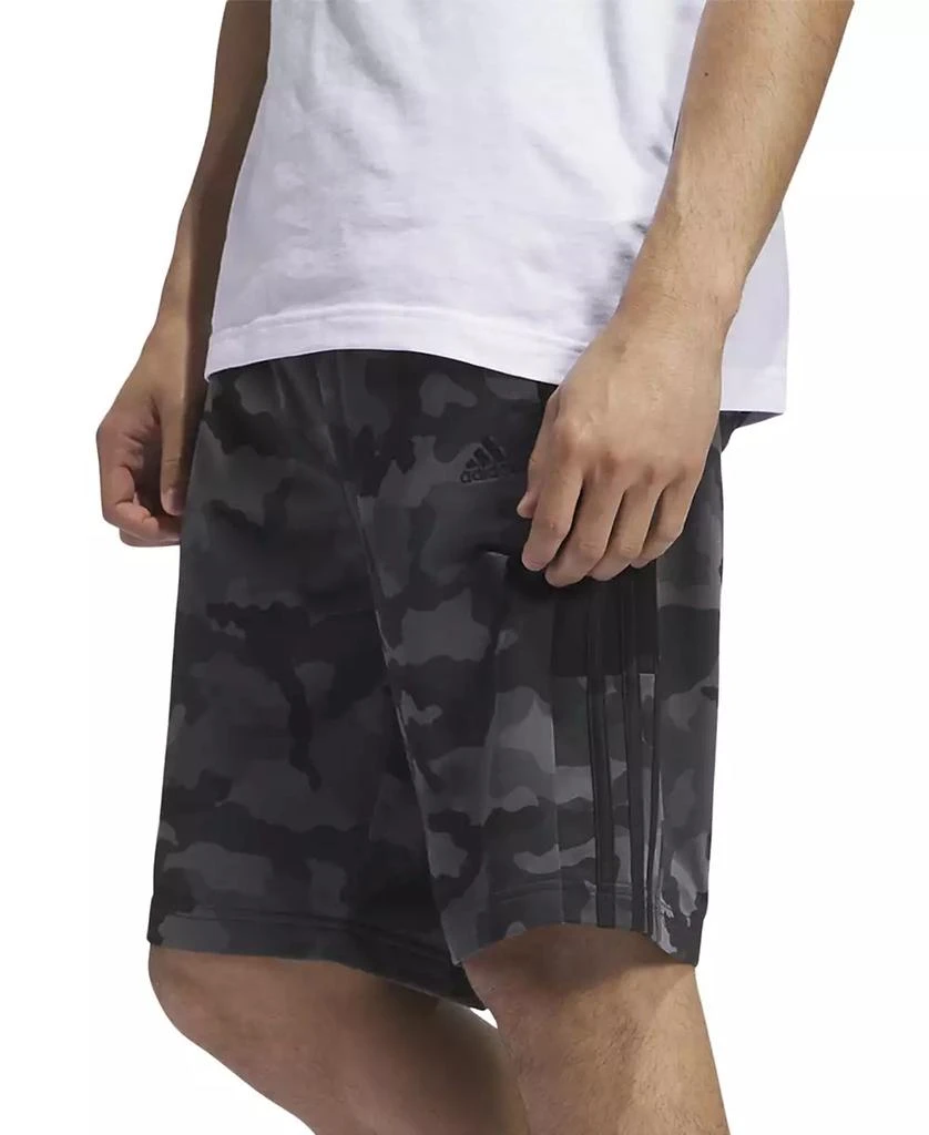Adidas Men's Essentials Regular-Fit 3-Stripes Camouflage 10" Tricot Track Shorts 1