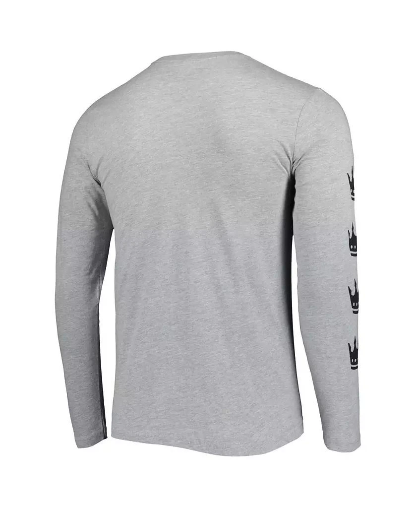 Mitchell & Ness Men's Heathered Gray Charlotte FC Logo Long Sleeve T-shirt 3