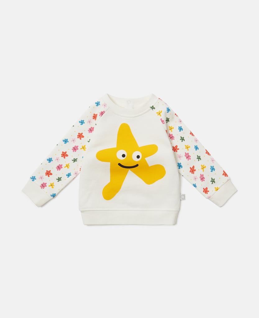 Stella McCartney Stella McCartney - Star Graphic Crewneck Sweatshirt, Ivory, Size: 6m
