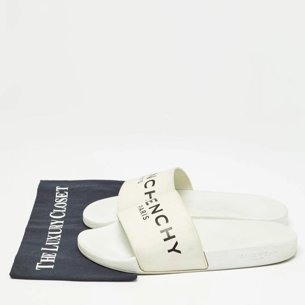 Givenchy Givenchy White Rubber Logo Flat Slides Size 43 9