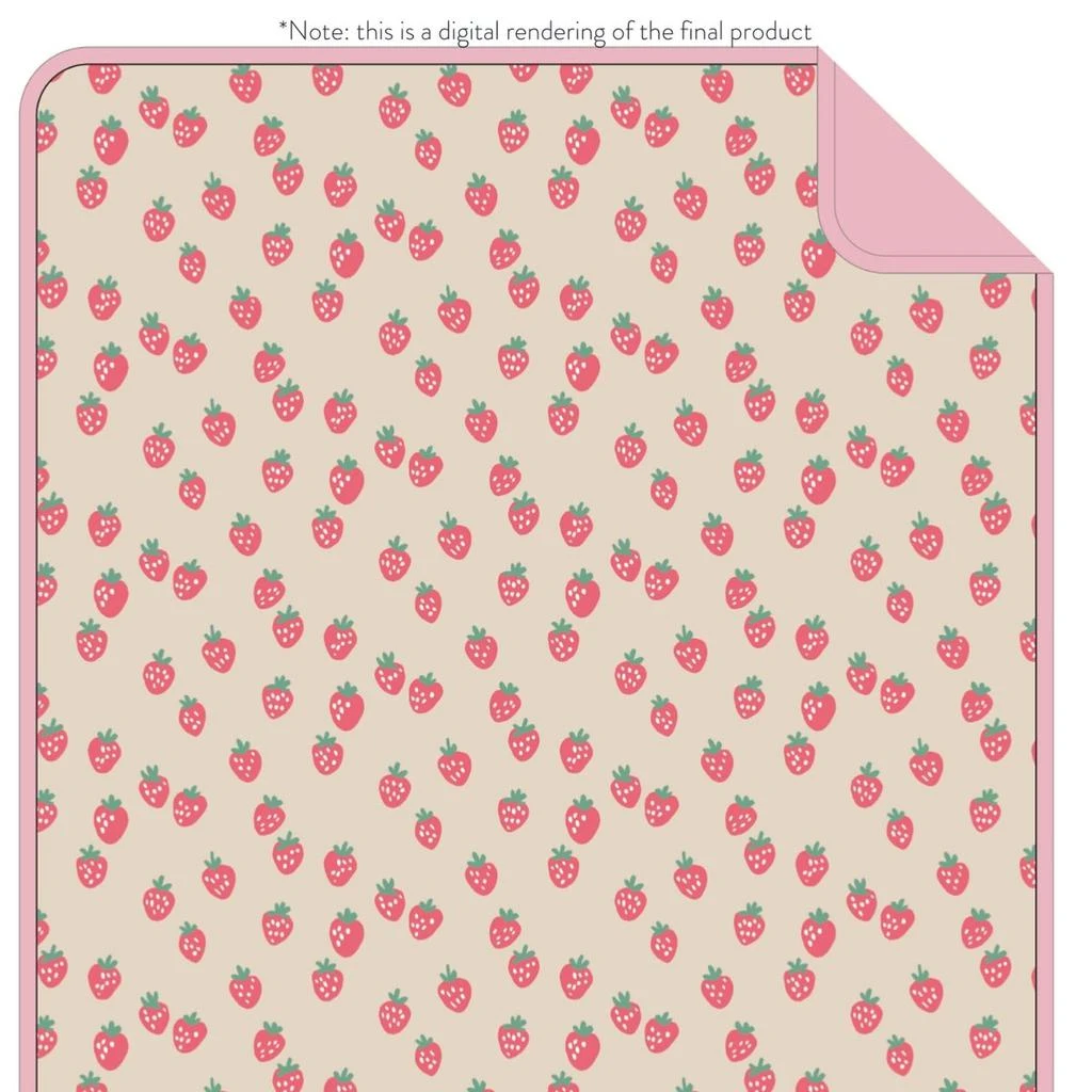 Itzy Ritzy Strawberry Itzy Blanket In Strawberries + Cream 2