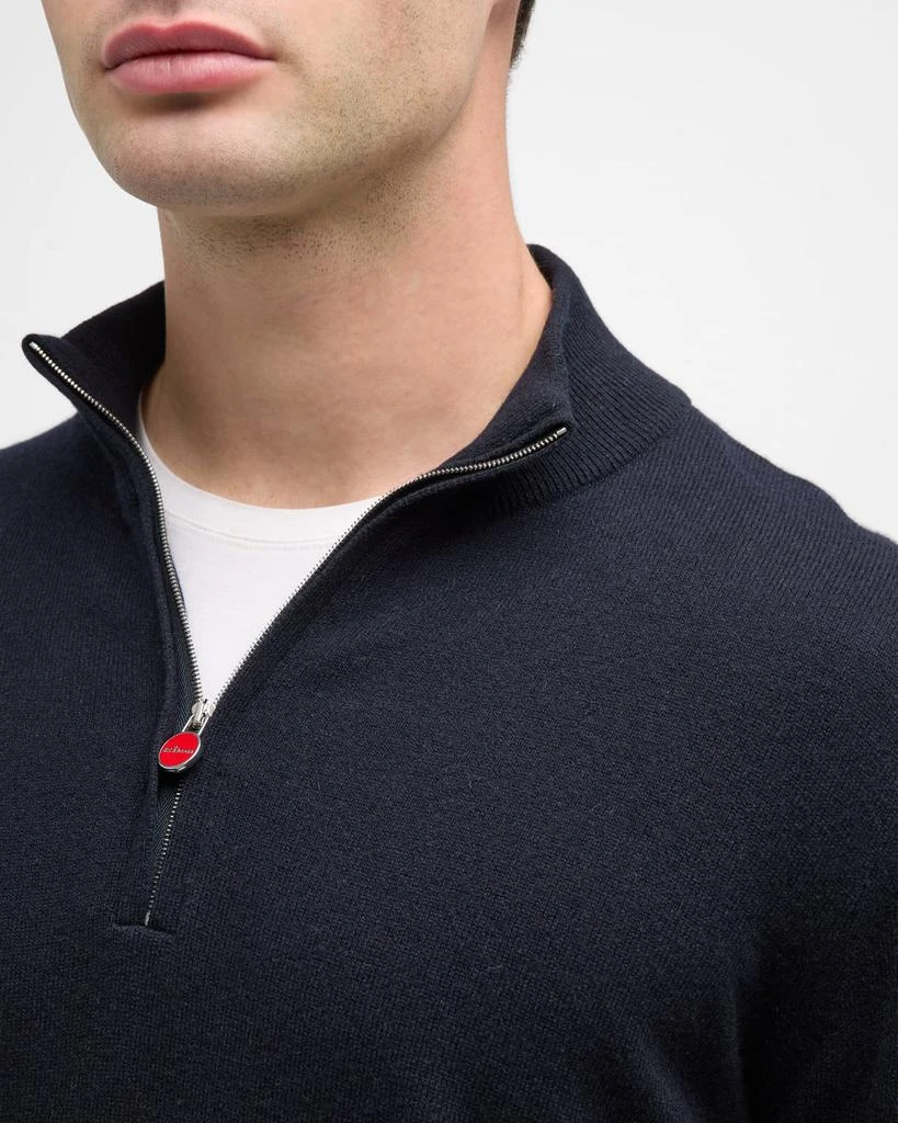 Kiton Men's Cashmere Quarter-Zip Sweater 7