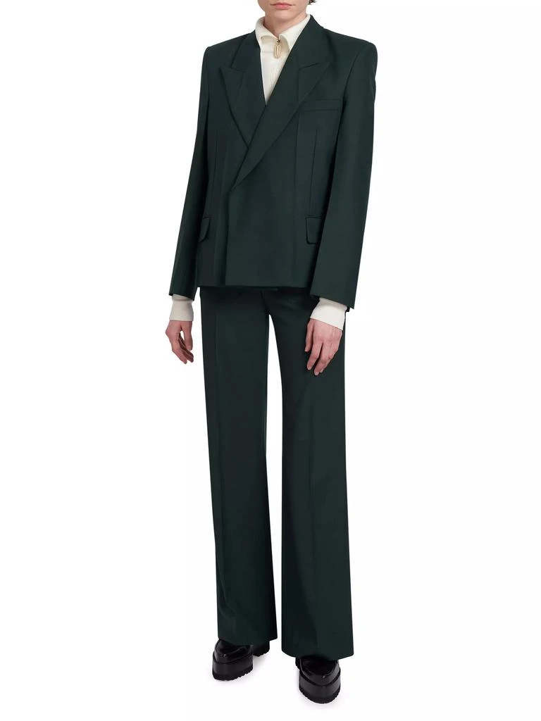 Victoria Beckham Pointed Shoulder Double-Breasted Blazer 2