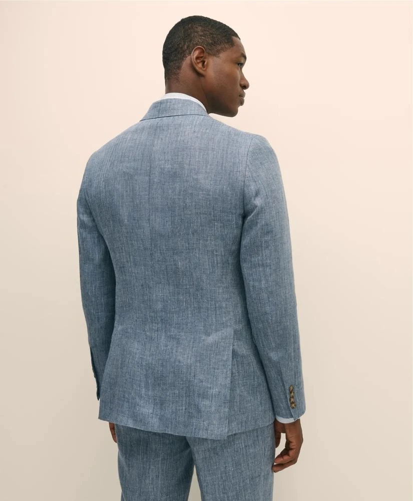 Brooks Brothers Classic Fit Herringbone Linen Suit Jacket 4