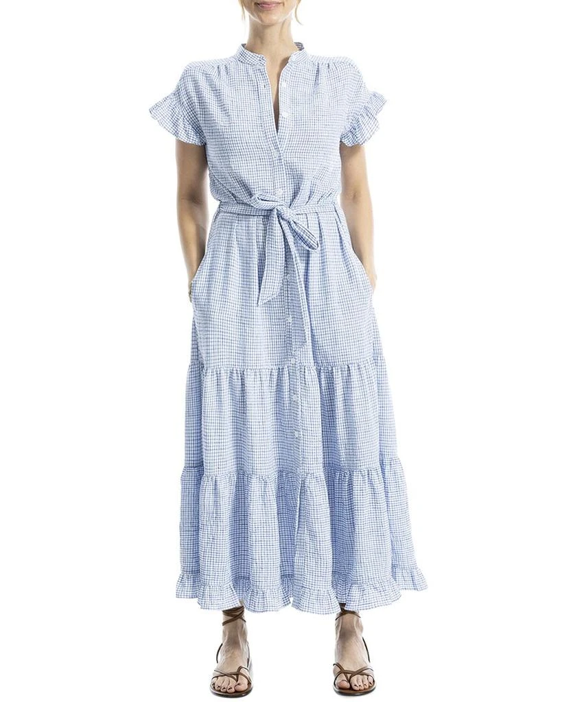Max Studio Ruffle Hem Belted Maxi Dress 1