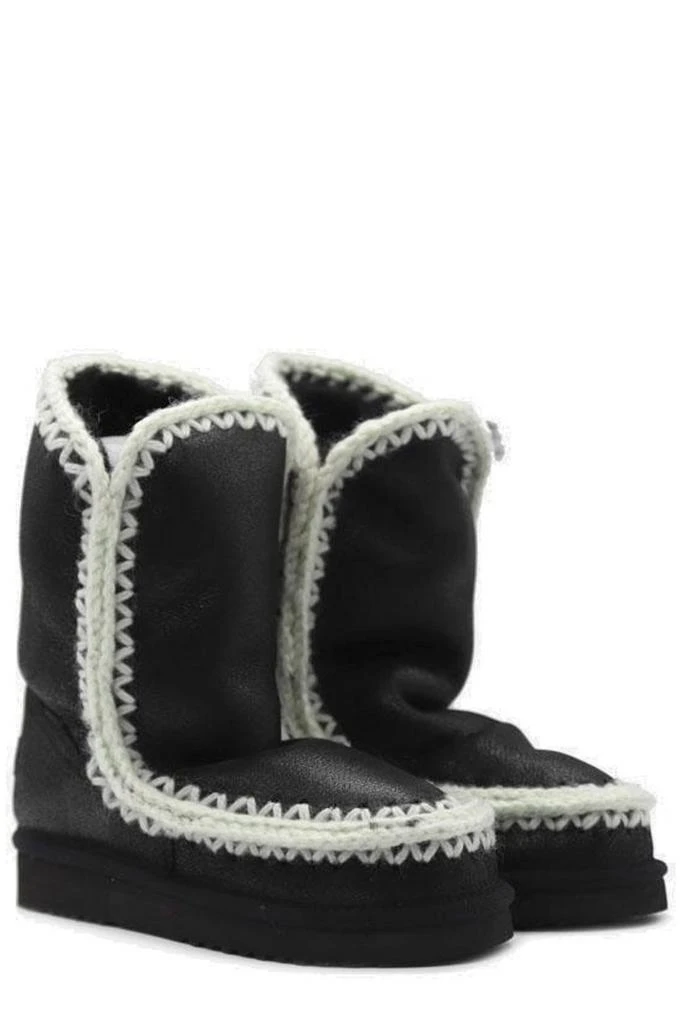 Mou Mou Eskimo Contrast-Stitched Wedge Ankle Boots 3