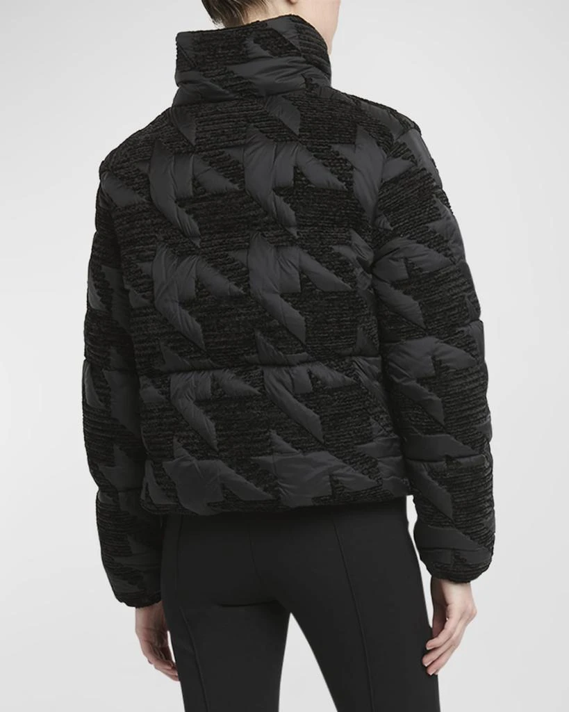 Moncler Evandra Embroidered Houndstooth Puffer Jacket 7