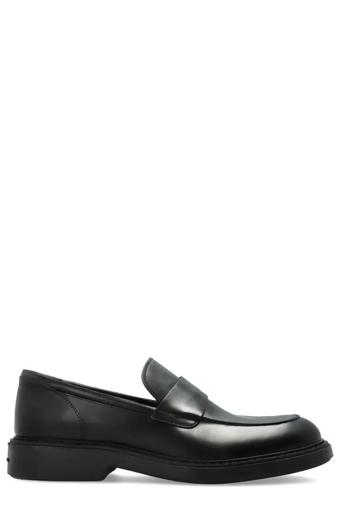 Hermes Hermes Black Leather Slip On Loafers Size 43  display picture 1