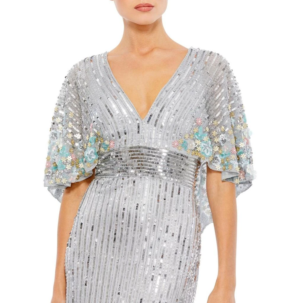 Mac Duggal Womens Sequined Maxi Evening Dress 2