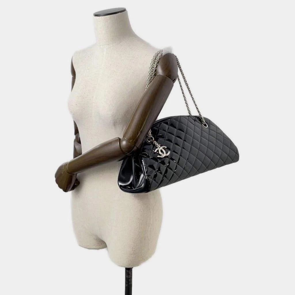 Chanel Chanel Black Patent Mademoiselle Bowling Chain Shoulder Bag 2