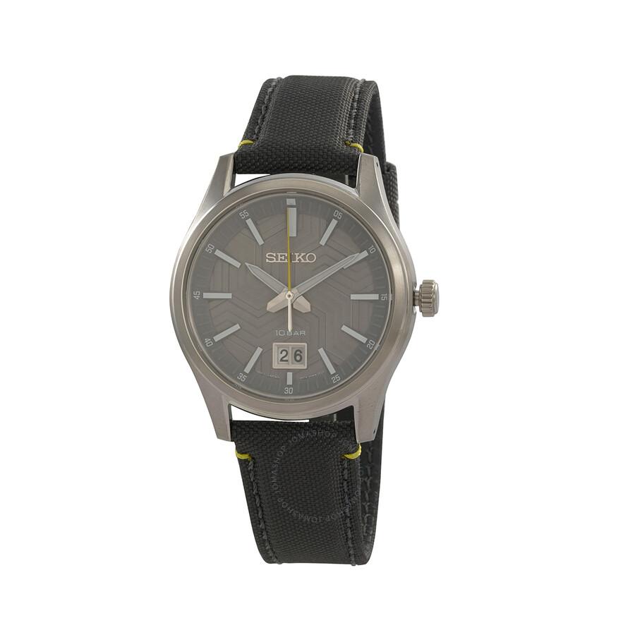 Seiko Quartz Grey Dial Men's Watch SUR543